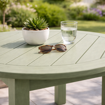 Winawood Wood Effect Round Dining Table - L110cm x D110cm x H76cm