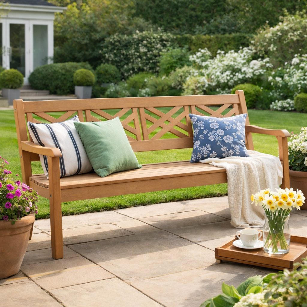 Winawood Speyside 4 Seater Wood Effect Bench