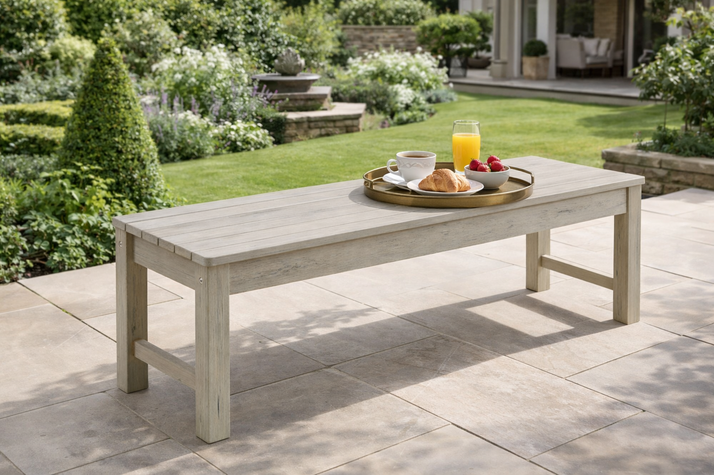 Winawood Backless 2 Seater Wood Effect Bench