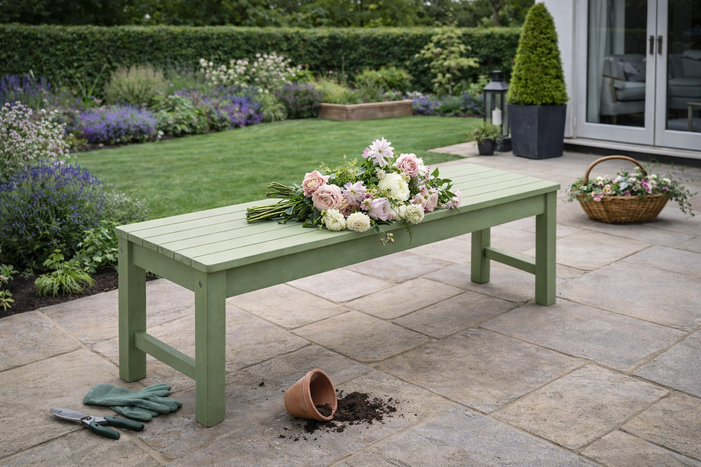 Winawood Backless 2 Seater Wood Effect Bench