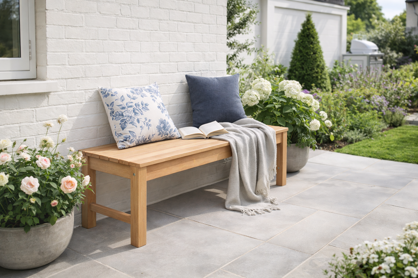 Winawood Backless 2 Seater Wood Effect Bench