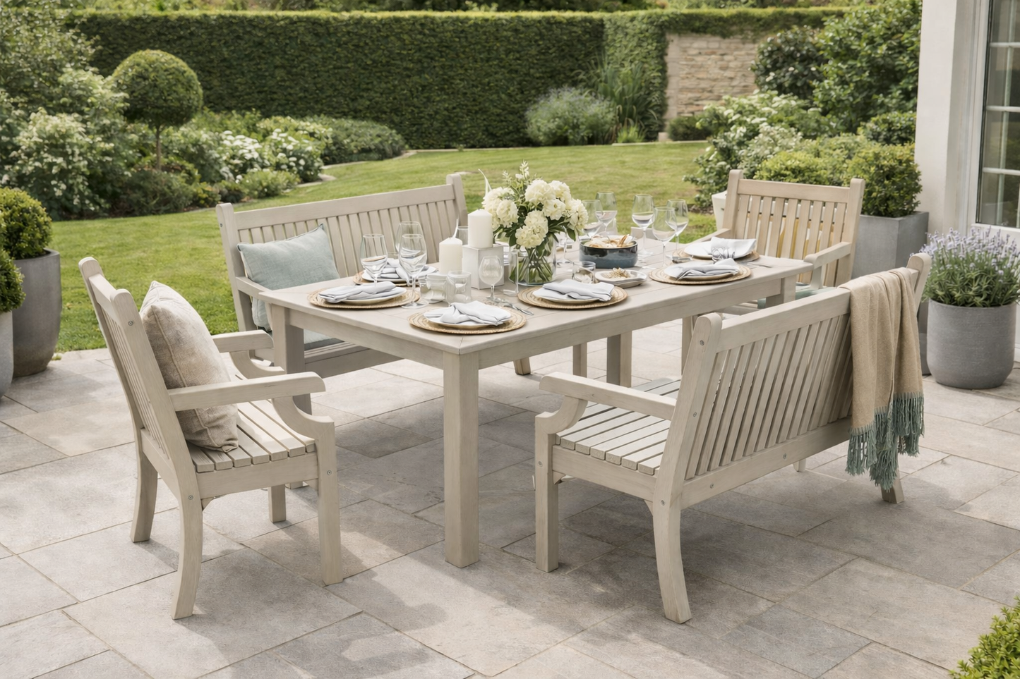 Winawood Sandwick Rectangular Dining Set with Bench