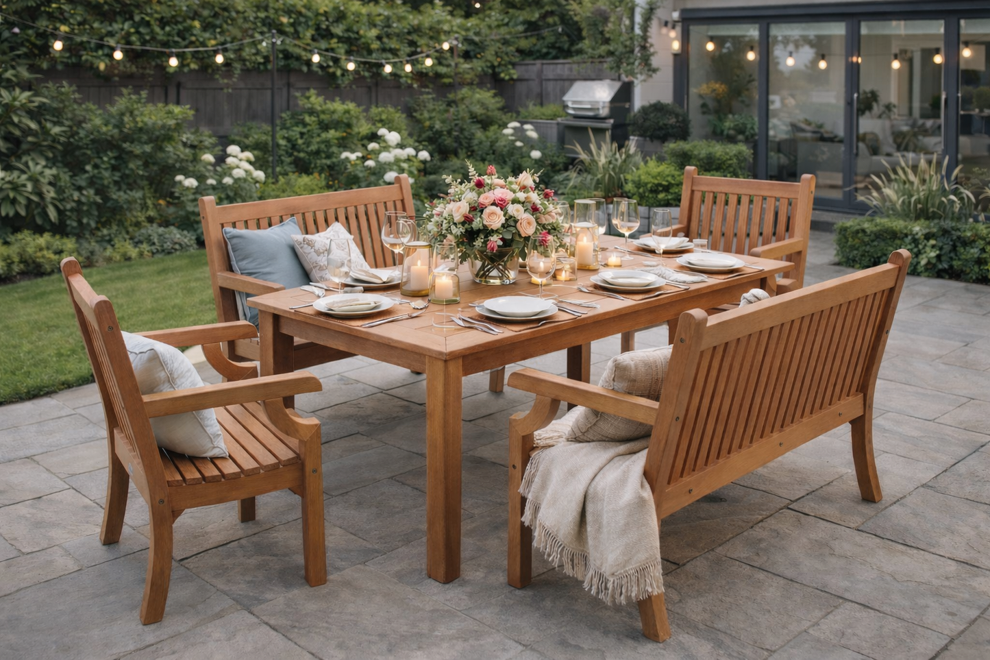Winawood Sandwick Rectangular Dining Set with Bench