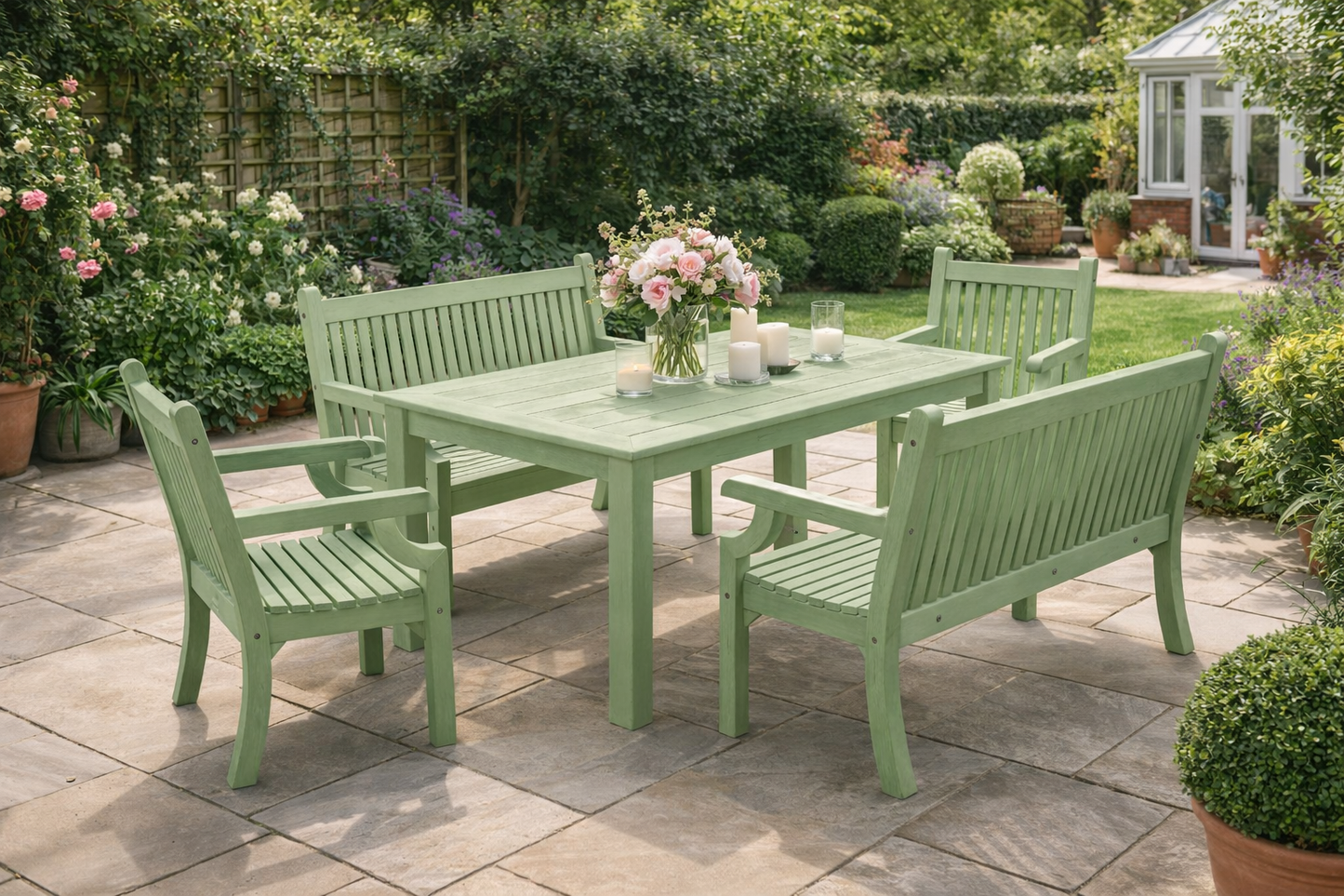 Winawood Sandwick Rectangular Dining Set with Bench