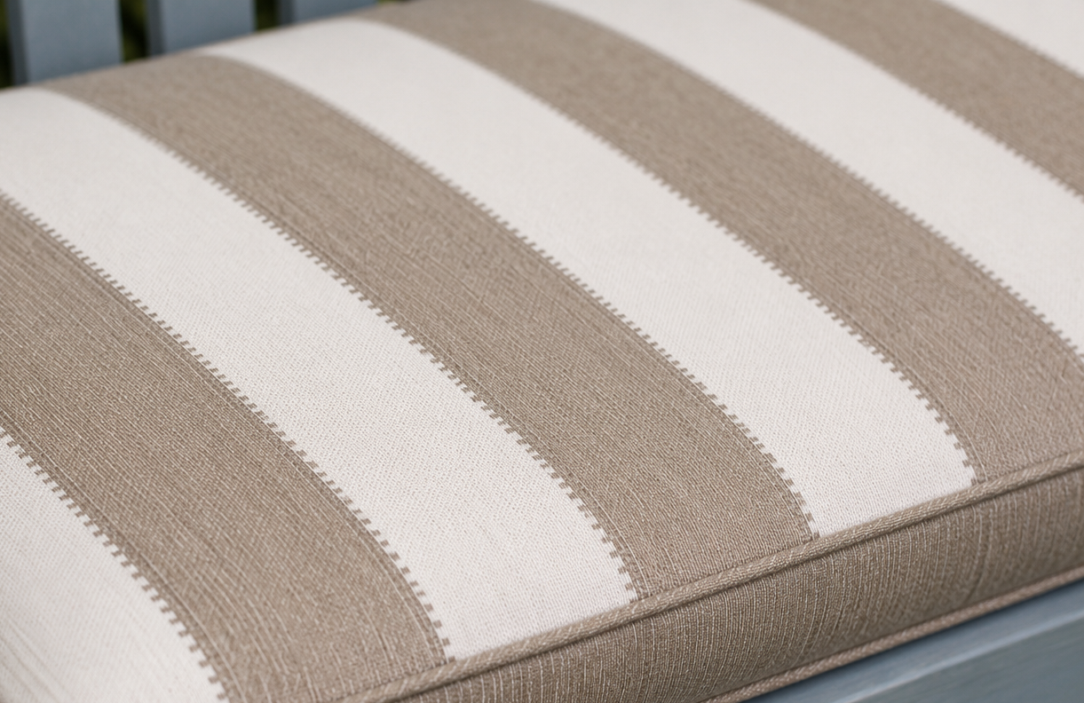 Winawood Double Sided 2 Seater Bench Cushion - Stripes/Solid