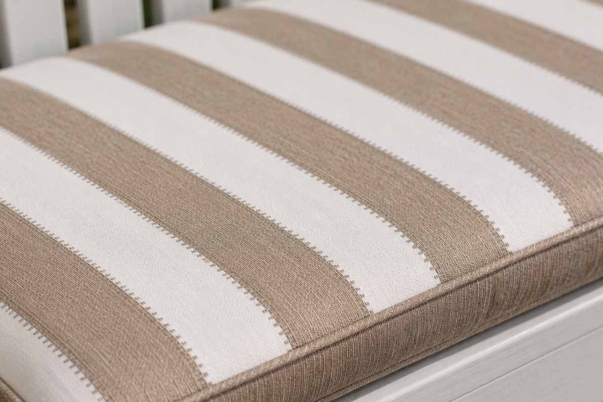 Winawood Double Sided 2 Seater Bench Cushion - Stripes/Solid