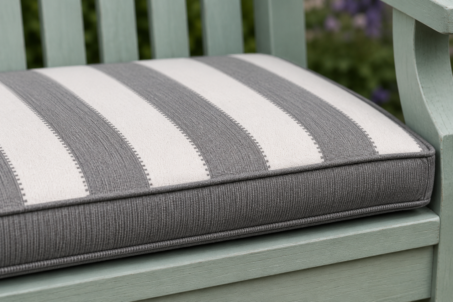 Winawood Double Sided 2 Seater Bench Cushion - Stripes/Solid