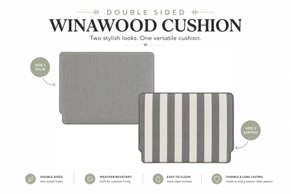 Winawood Double Sided Armchair Cushion - Stripes/Solid