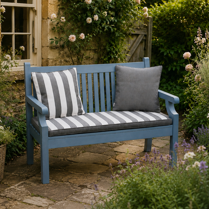 Winawood Double Sided 2 Seater Bench Cushion - Stripes/Solid