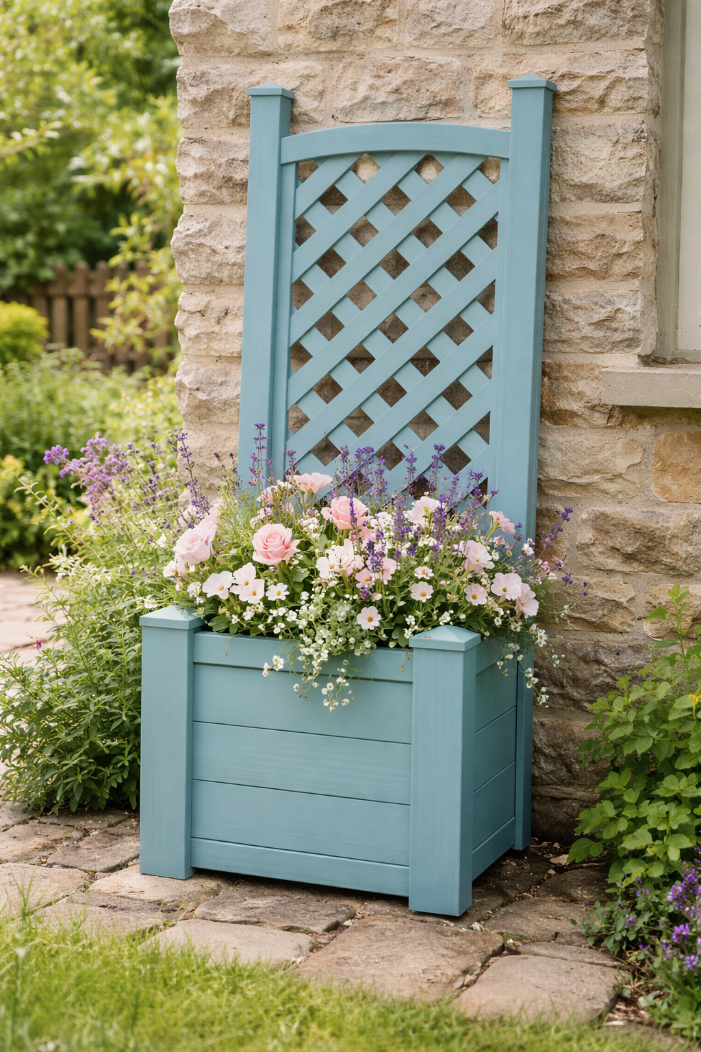 Winawood Blenheim Square Planter with Trellis