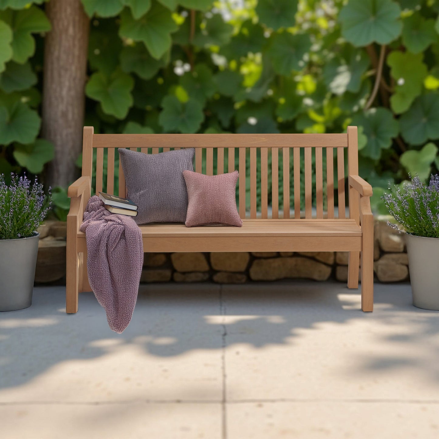 Winawood Sandwick 3 Seater Wood Effect Bench - New Teak