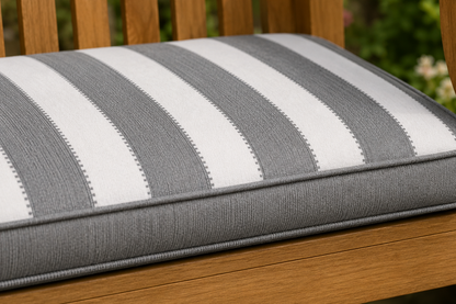 Winawood Double Sided 3 Seater Bench Cushion - Stripes/Solid
