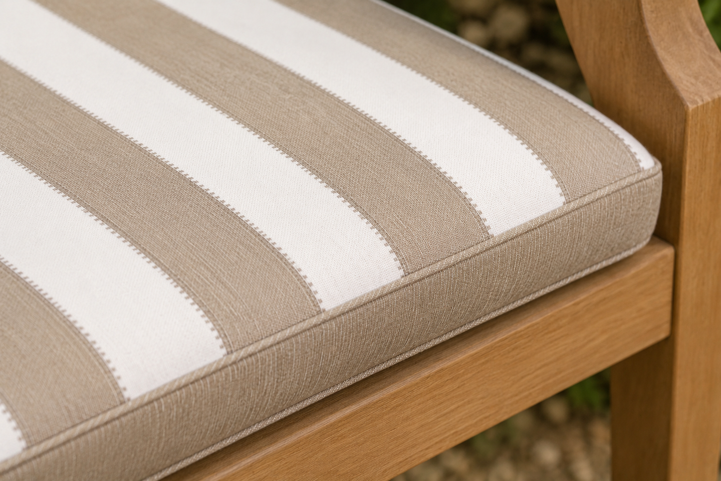 Winawood Double Sided Armchair Cushion - Stripes/Solid