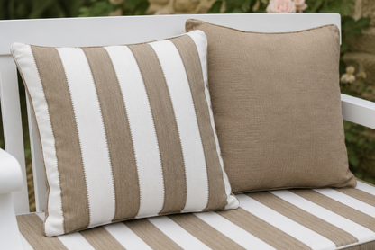Winawood Double Sided Scatter Cushion Set of 2 - Stripes/Solid