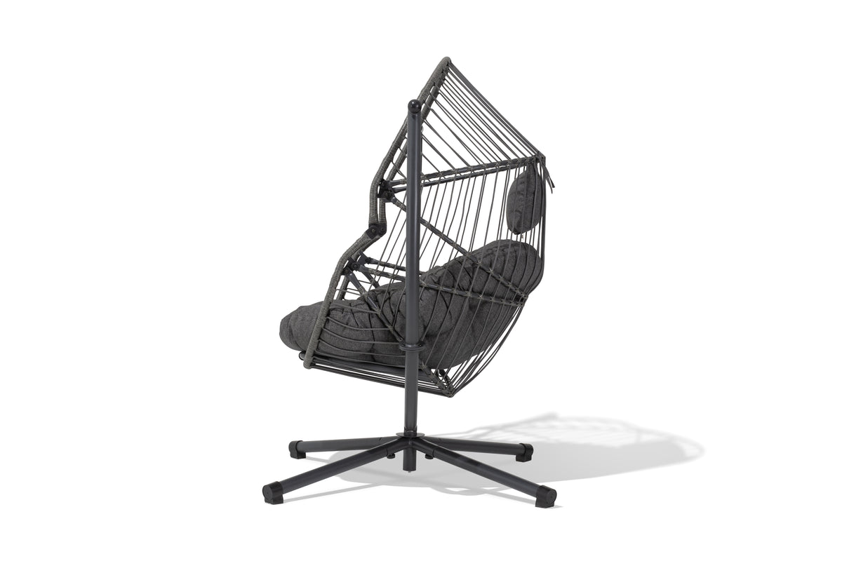Orbit 360° Swivel & Rocking Garden Egg Chair - Grey