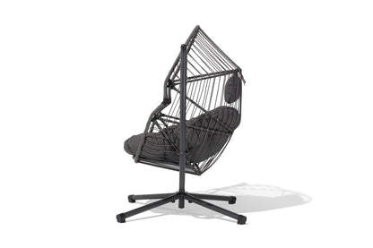 Orbit 360° Swivel & Rocking Garden Egg Chair - Grey