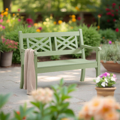 Winawood Speyside 2 Seater Wood Effect Bench - Duck Egg Green