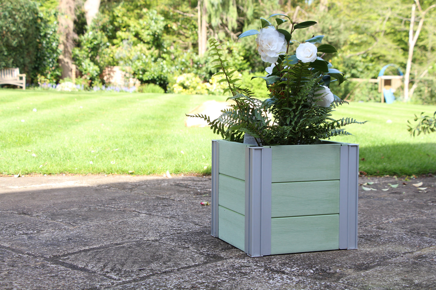 Winawood Wood Effect Small Cube Planter