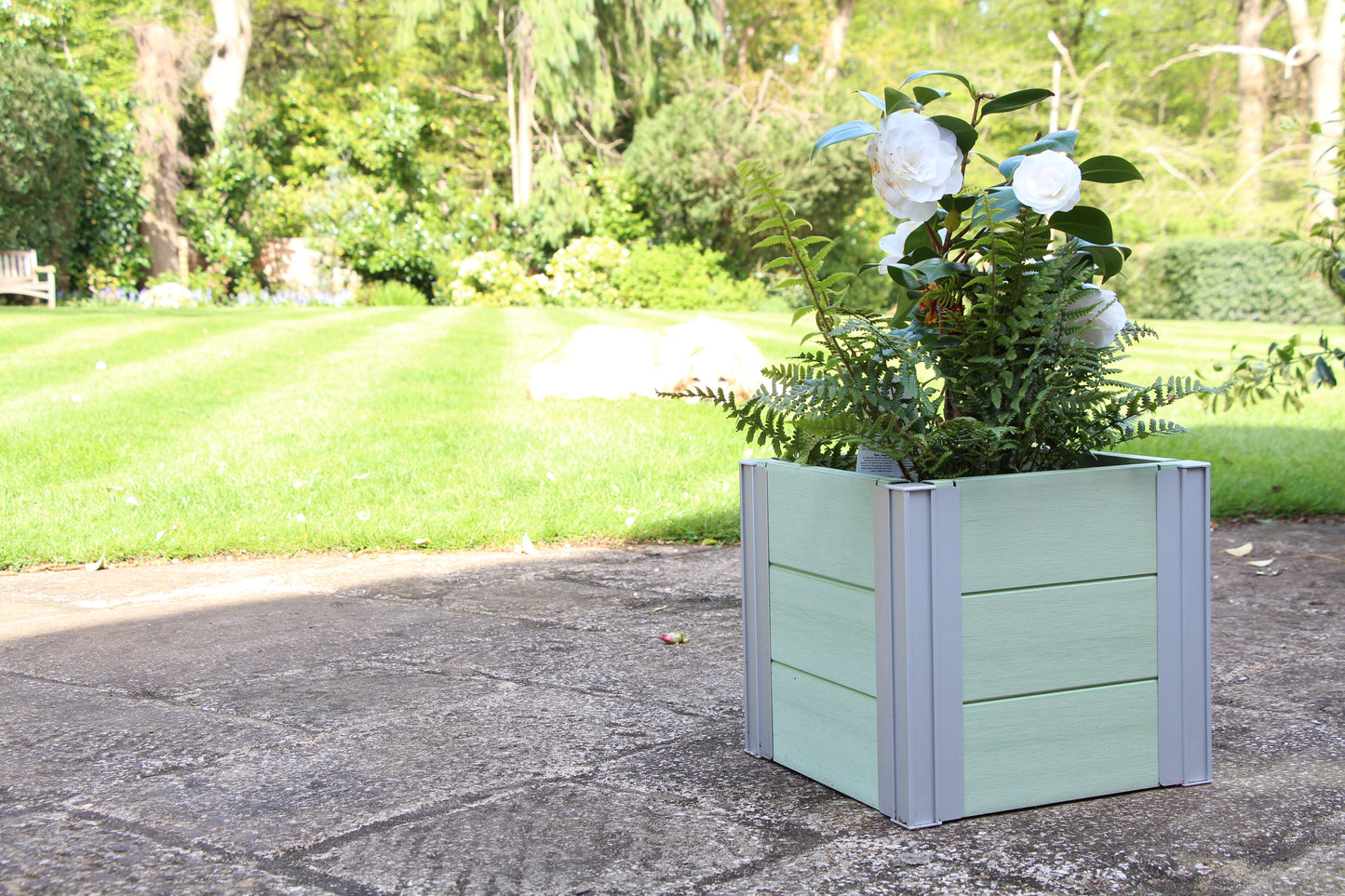 Winawood Wood Effect Small Cube Planter