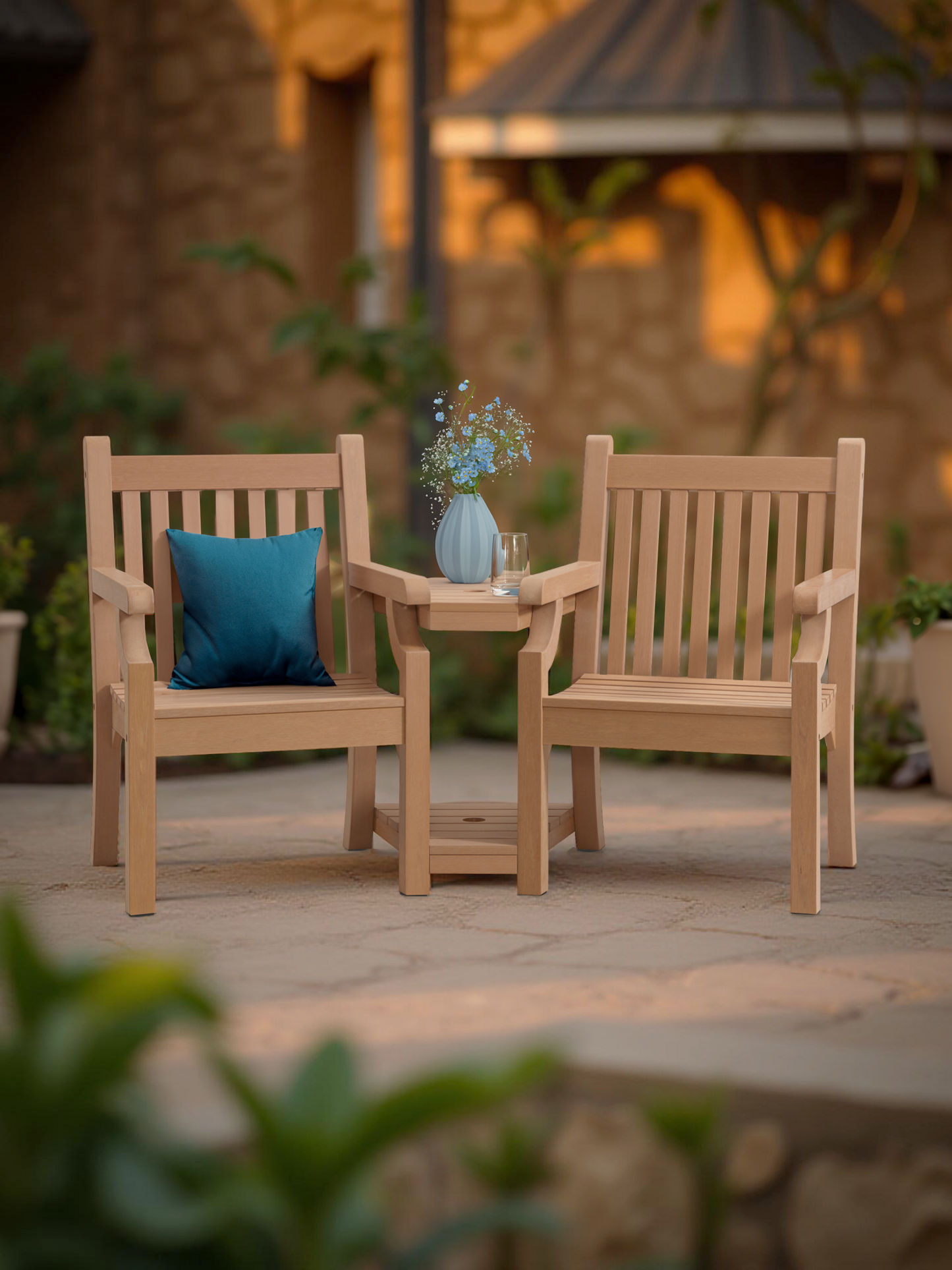 Winawood Sandwick Wood Effect Love Seat