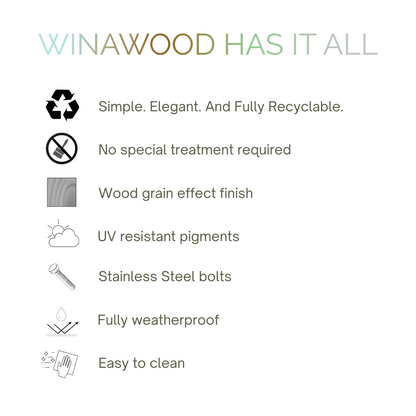 Winawood Sandwick 4 Seater Wood Effect Bench