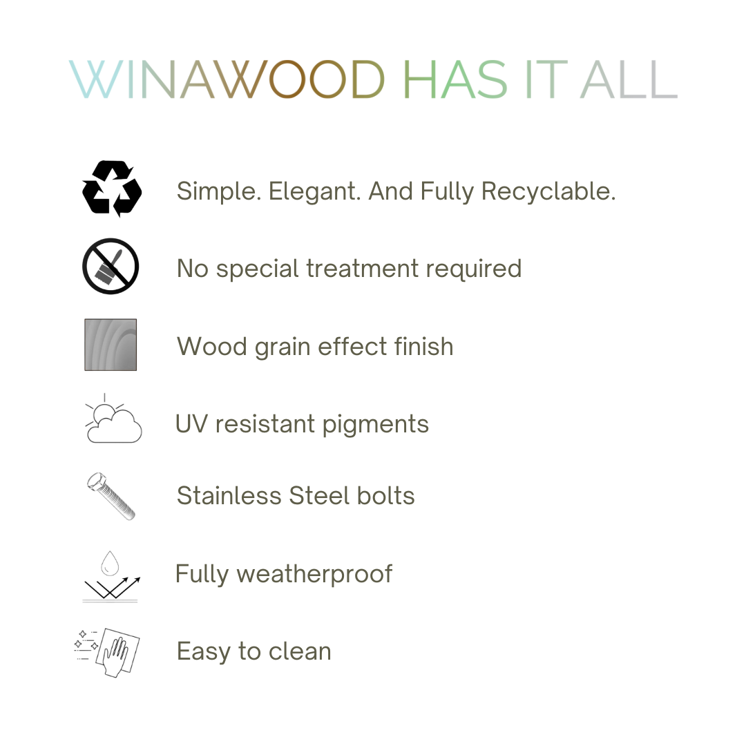 Winawood Sandwick 3 Seater Wood Effect Bench