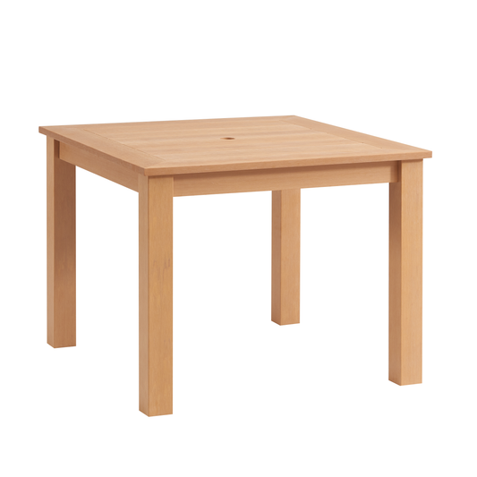 Winawood Wood Effect Square Dining Table - L98.3cm x D98.3cm x H76cm - New Teak