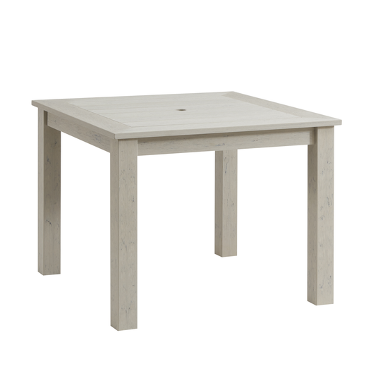 Winawood Wood Effect Square Dining Table - L98.3cm x D98.3cm x H76cm - Stone Grey