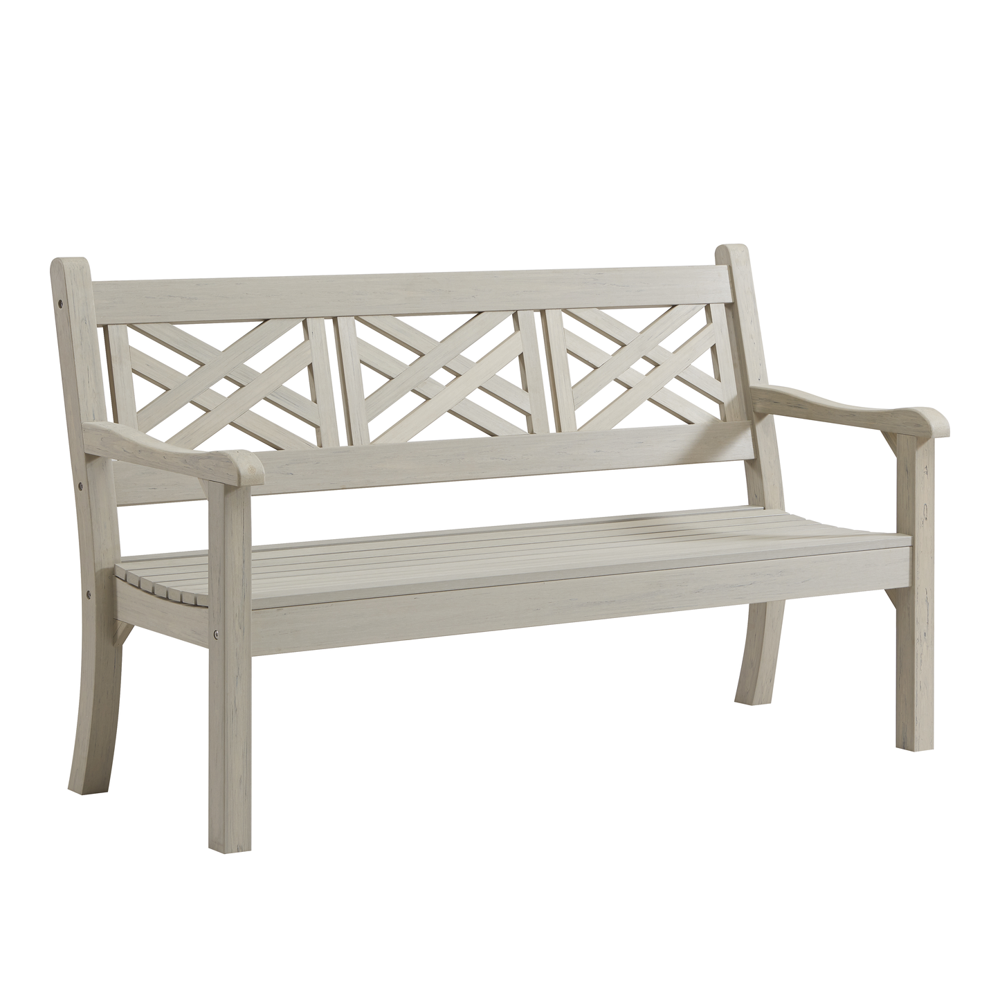 Winawood Speyside 3 Seater Wood Effect Bench - Stone Grey