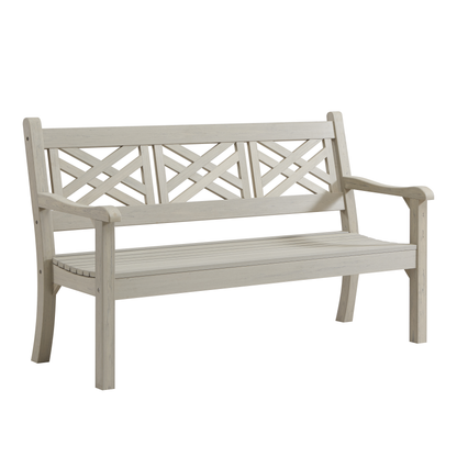 Winawood Speyside 3 Seater Wood Effect Bench - Stone Grey