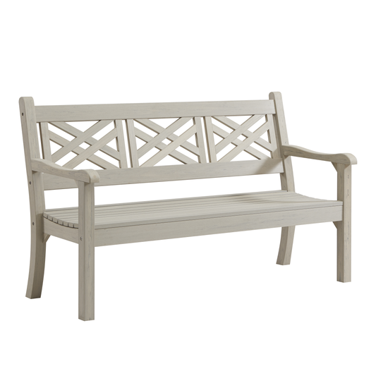 Winawood Speyside 3 Seater Wood Effect Bench - Stone Grey