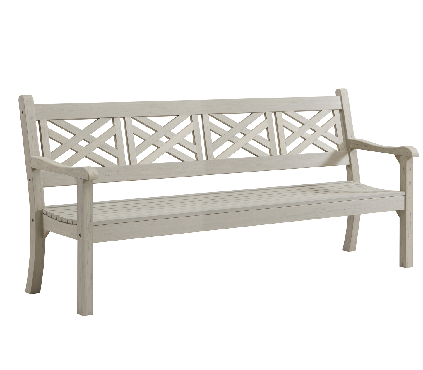 Winawood Speyside 4 Seater Wood Effect Bench - Powder Blue