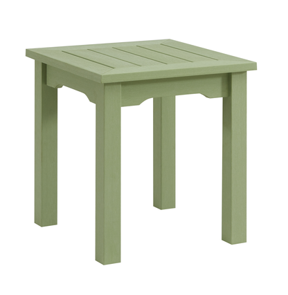 Winawood Wood Effect Side Table - L49.3cm x D49.3cm x H53cm - Duck Egg Green