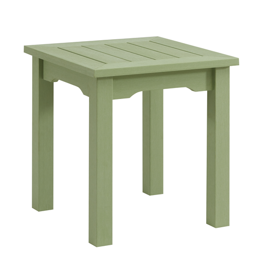 Winawood Wood Effect Side Table - L49.3cm x D49.3cm x H53cm - Duck Egg Green
