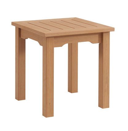 Winawood Wood Effect Side Table - L49.3cm x D49.3cm x H53cm - New Teak