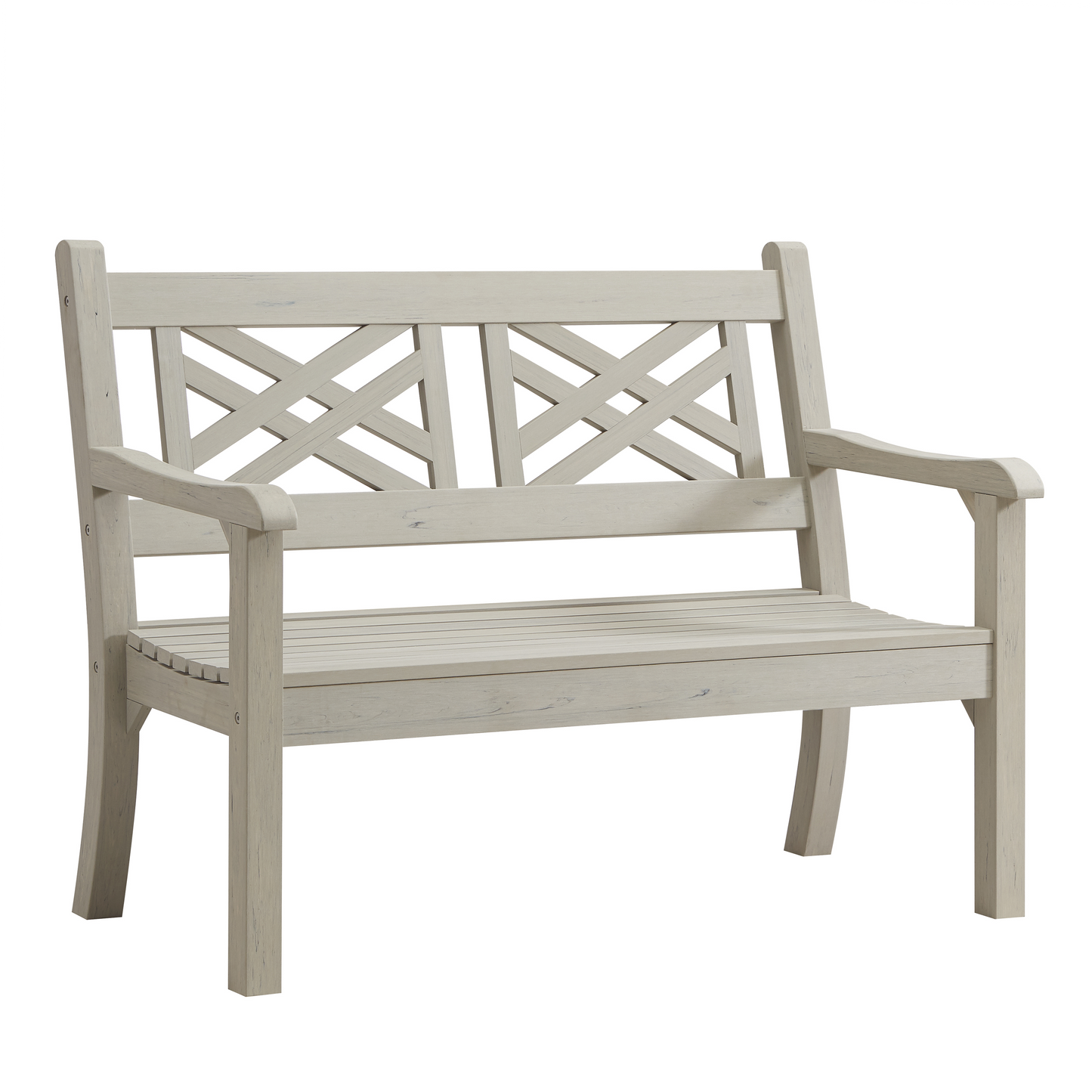 Winawood Speyside 2 Seater Wood Effect Bench - Stone Grey