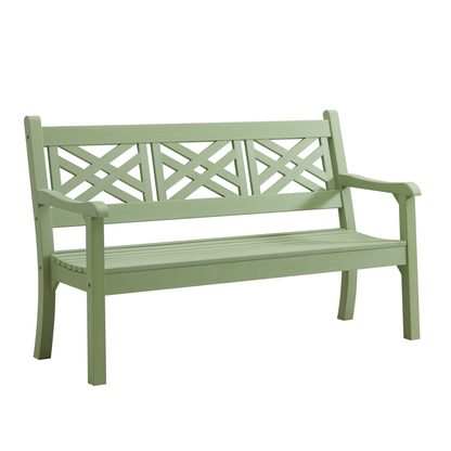 Winawood Speyside 3 Seater Wood Effect Bench - Duck Egg Green