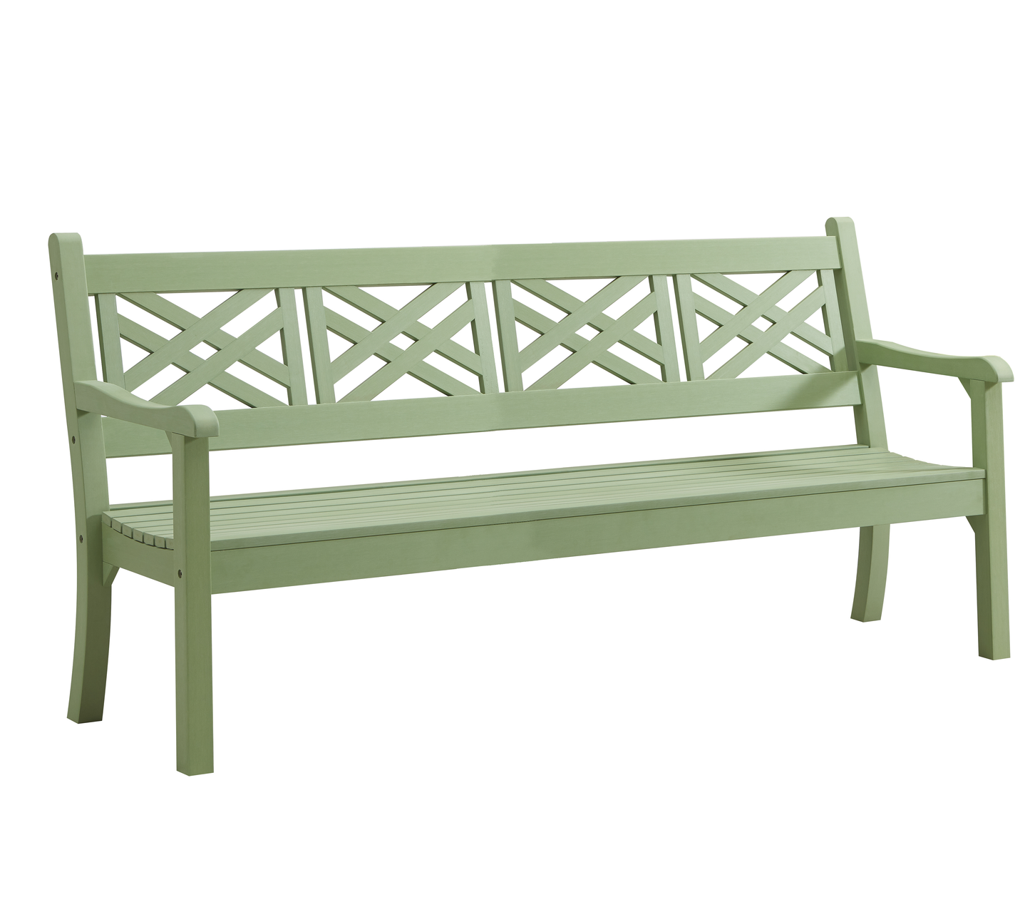 Winawood Speyside 4 Seater Wood Effect Bench - Powder Blue