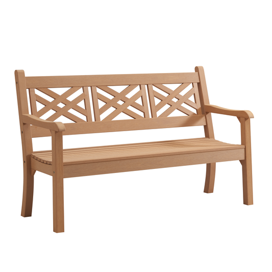 Winawood Speyside 3 Seater Wood Effect Bench - New Teak