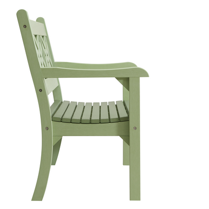 Winawood Speyside 2 Seater Wood Effect Bench - Duck Egg Green