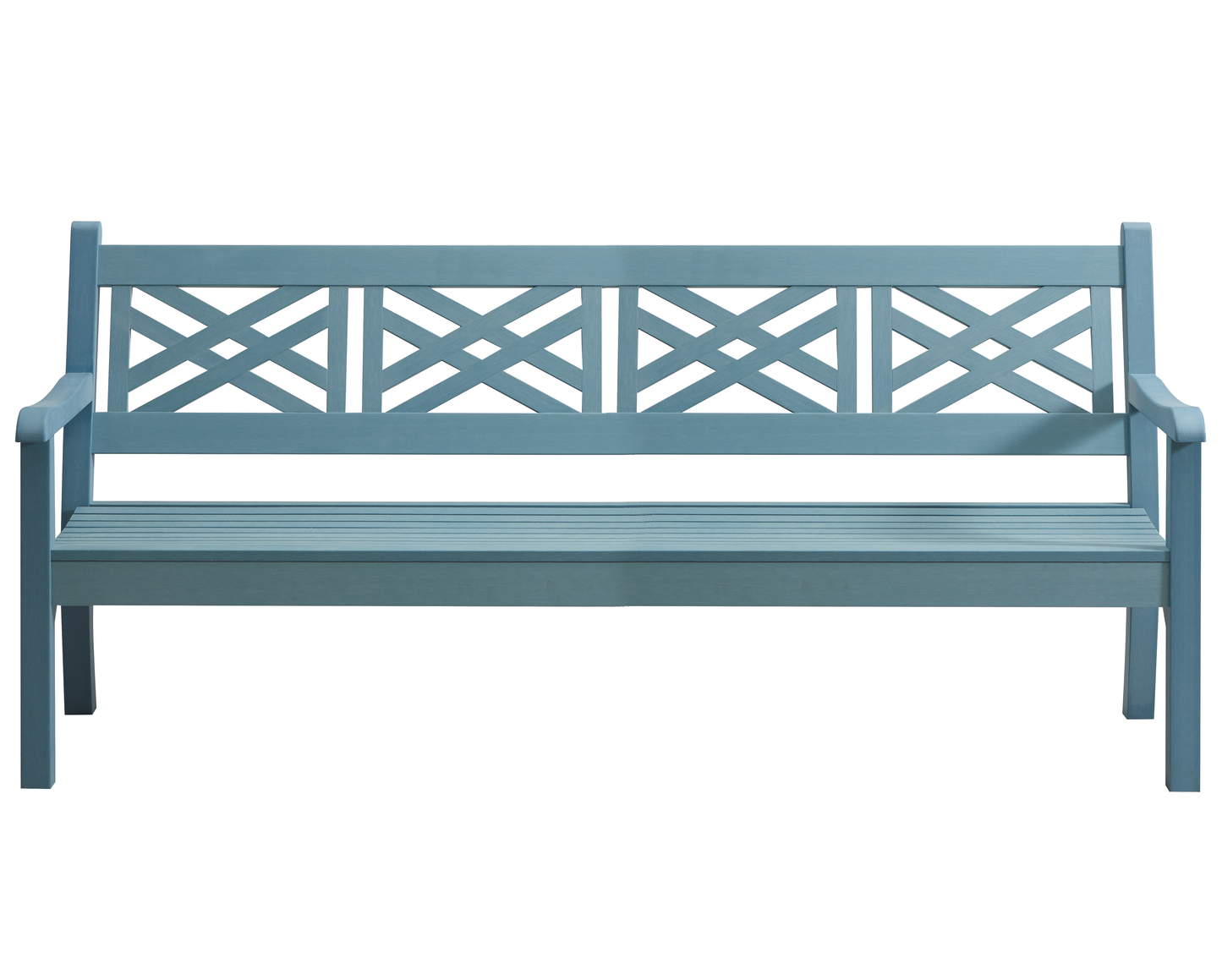 Winawood Speyside 4 Seater Wood Effect Bench - Powder Blue