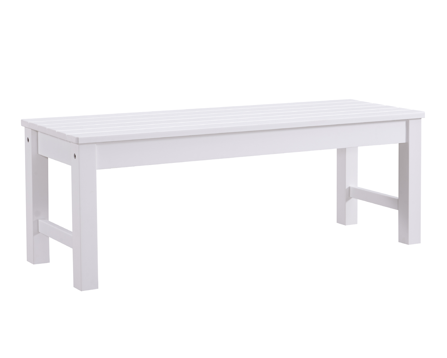 Winawood Backless 2 Seater Wood Effect Bench - Nordic White