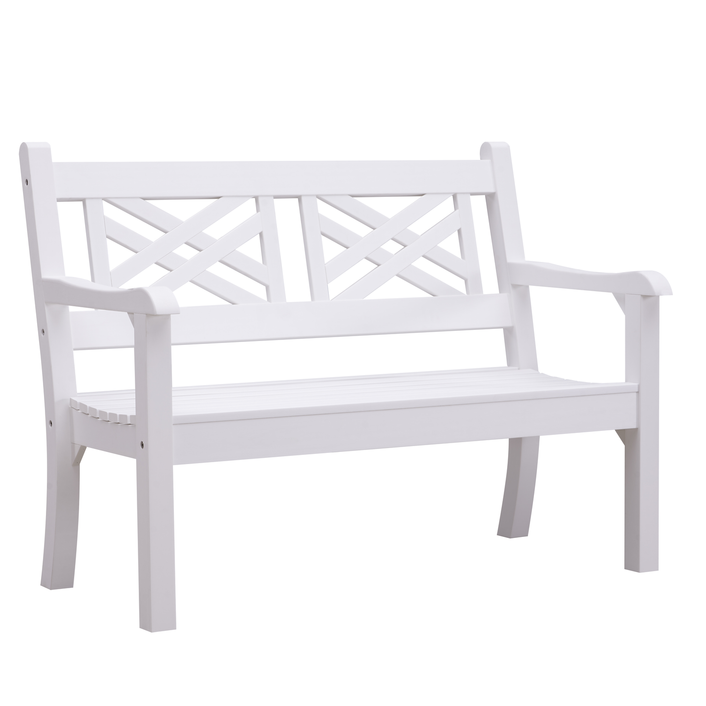 Winawood Speyside 2 Seater Wood Effect Bench - Nordic White