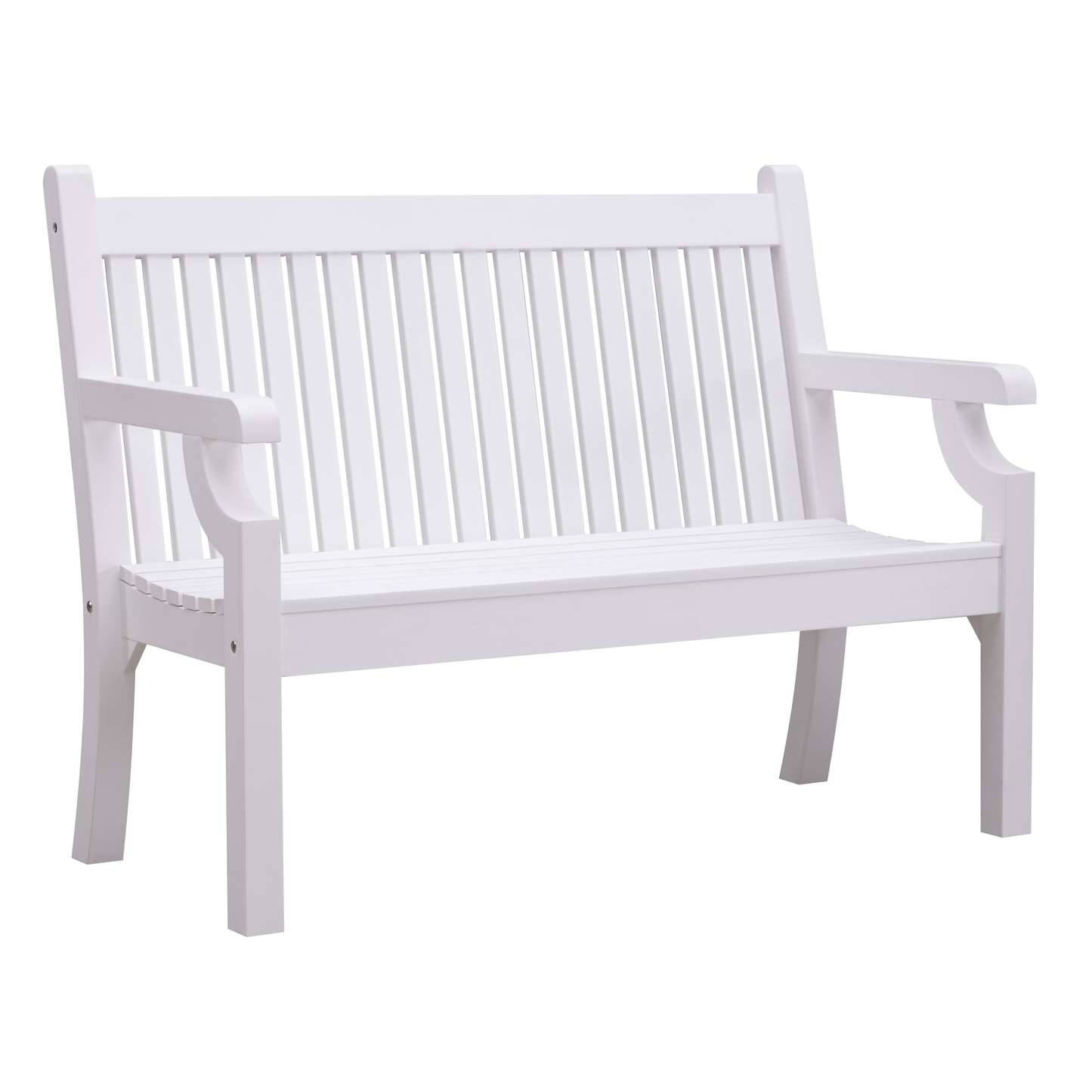 Winawood Sandwick 2 Seater Wood Effect Bench - Nordic White