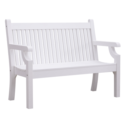 Winawood Sandwick 2 Seater Wood Effect Bench - Nordic White