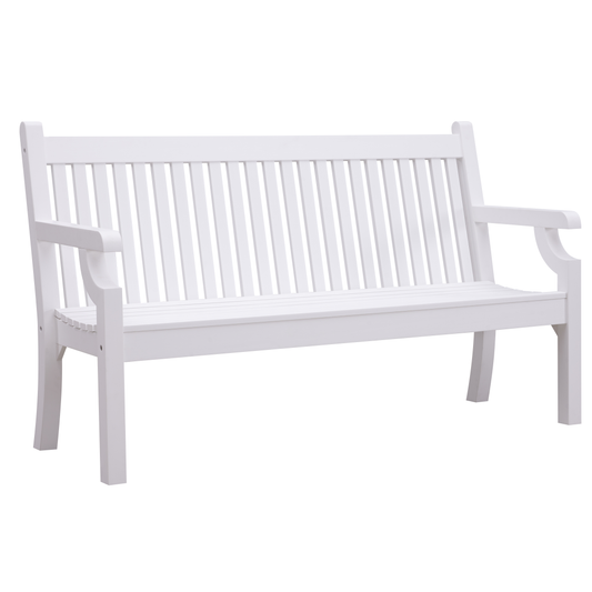 Winawood Sandwick 3 Seater Wood Effect Bench - Nordic White