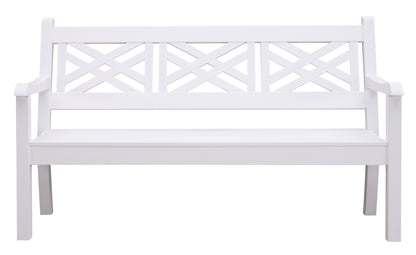 Winawood Speyside 3 Seater Wood Effect Bench - Nordic White
