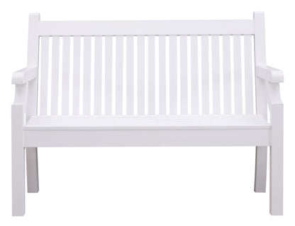 Winawood Sandwick 2 Seater Wood Effect Bench - Nordic White
