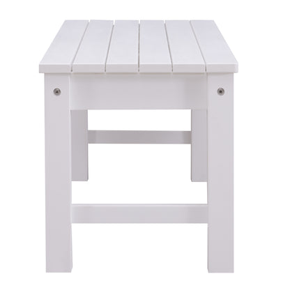 Winawood Backless 2 Seater Wood Effect Bench - Nordic White