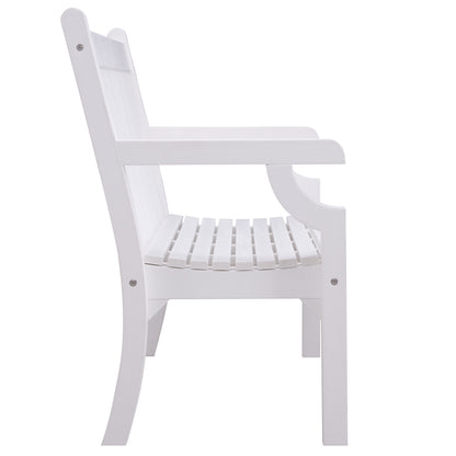 Winawood Sandwick 2 Seater Wood Effect Bench - Nordic White
